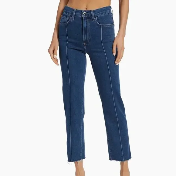 LE JEAN Amelia Pleated Straight Flare Leg Jeans Women sz. 24 (0) | MSRP $274 - Picture 3 of 10